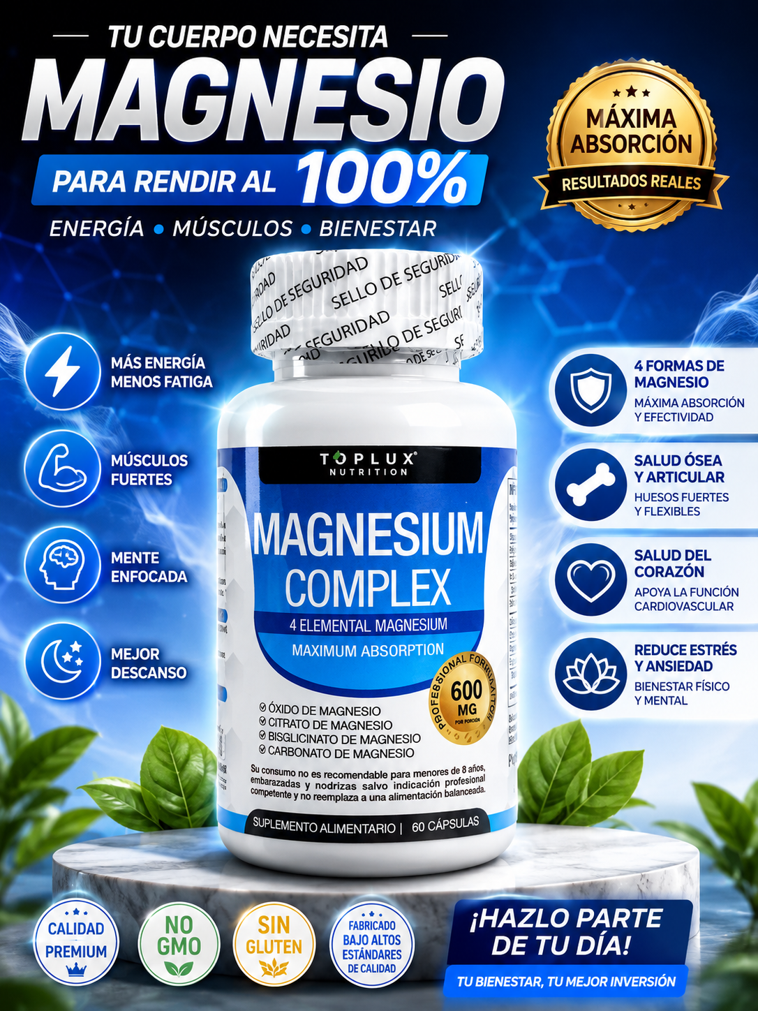 MAGNESIO COMPLEX 8 EN 1 - 1000MG